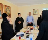 7-Спасо-Евфросиниевский женский монастырь посетил иеромонах Серапион Симонопетрский и монахини обители Благовещения Пресвятой Богородицы в Ормилии 26.07.16