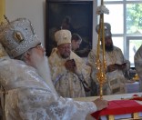 Митрополит Филарет во время Литургии