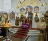 Архиепископ Феодосий благославляет десницей 