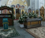 Украшение храма к празднику прп. Евфросинии. Фото 2007 г.