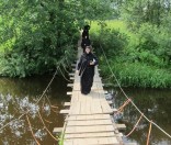 35-Спасо-Евфросиниевский женский монастырь посетил иеромонах Серапион Симонопетрский и монахини обители Благовещения Пресвятой Богородицы в Ормилии 26.07.16